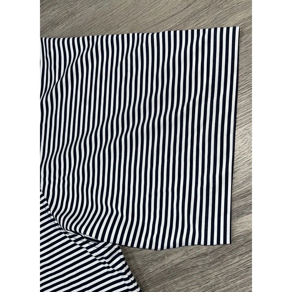 FJ Footjoy Mens Golf Polo Shirt Short Sleeve Blue & White Stripes Large - Picture 5 of 9